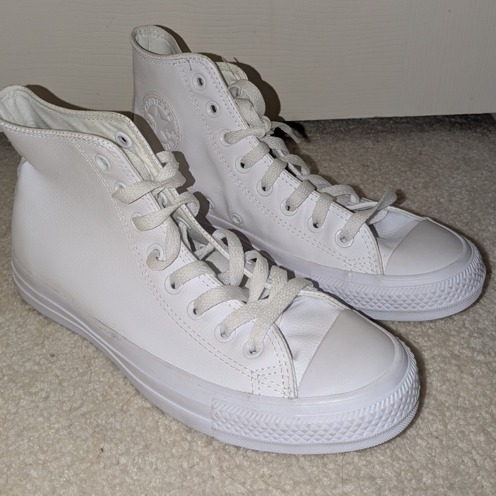 Converse All White High-Top Sneakers
